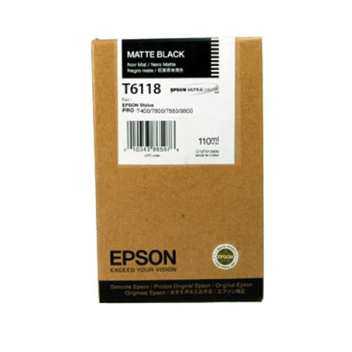 Tinteiro Original Epson T6118 Preto Matte
