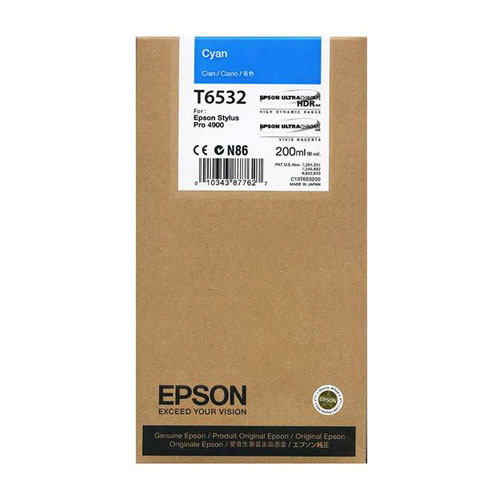 Tinteiro Original Epson T6532 Ciano