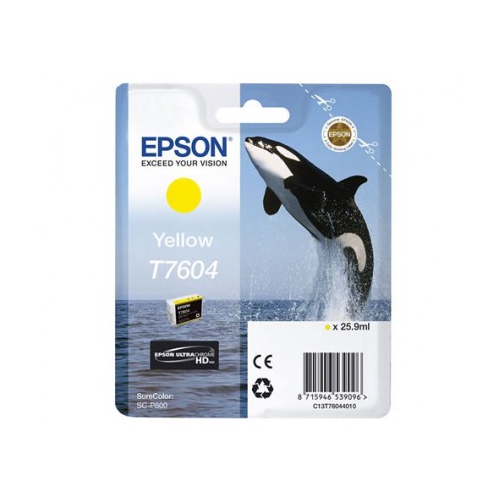 Tinteiro Original Epson T7604 Amarelo