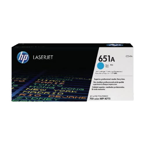 Toner HP Laserjet 651A (CE341A) Ciano 