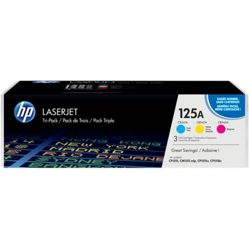 Pack Toner Originais HP 125A (CF373AM) 3 Cores