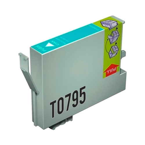 Tinteiro Compatível Epson T0795 Ciano Claro