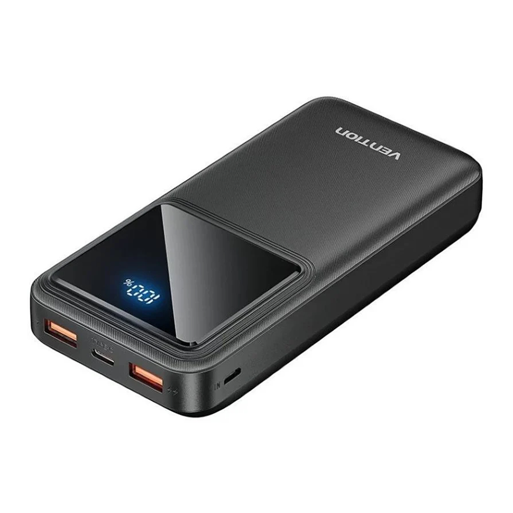Powerbank Vention 20000mAh 2.5W USB (C+A+A) Preto