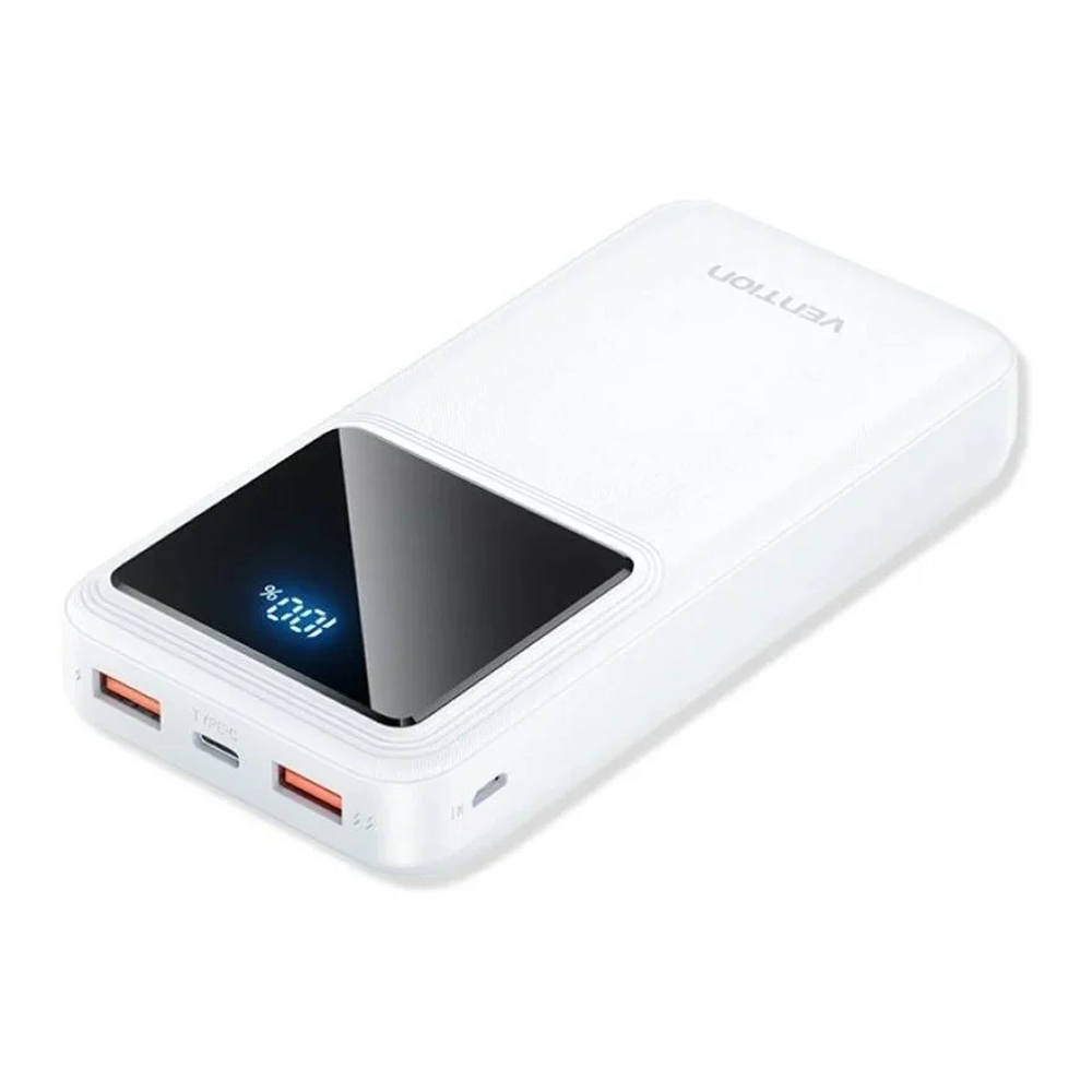 Powerbank Vention 20000mAh 2.5W USB (C+A+A) Branco