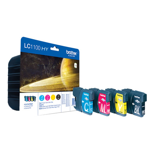 Pack Original Brother LC1100 4 Cores Alta Cap.