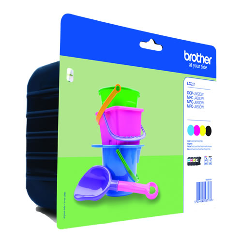 Tinteiro Original Brother LC221 Pack 4