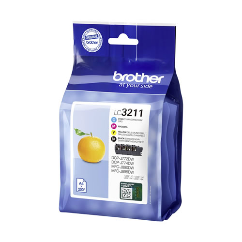 Tinteiro Original Brother LC3211 Pack 4 cores