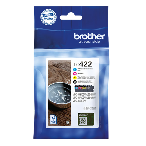 Tinteiro Original Brother LC422 Pack 4 cores