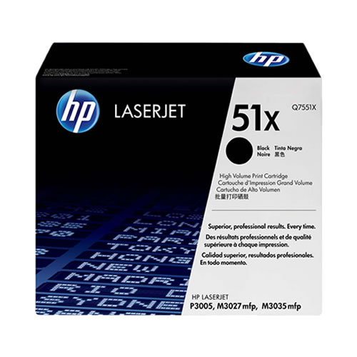 Toner Original HP 51X (Q7551X) Alta Cap. Preto