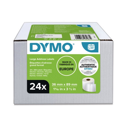 Etiquetas Dymo 36X89mm 24 rolos