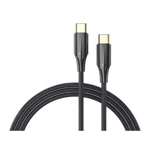 Cabo Nylon USB-C - USB-C 2.0 Preto 2mt