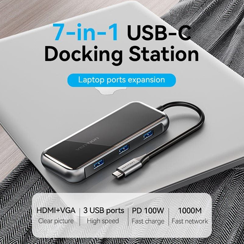 Docking Station USB Tipo-C Vention TFKHB