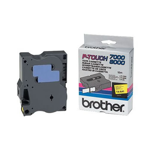 Fita Grav. Orig. Brother 6mm Amarelo/Preto