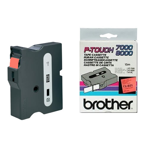 Fita Grav. Orig. Brother 24mm Fluor./Laranja/Preto