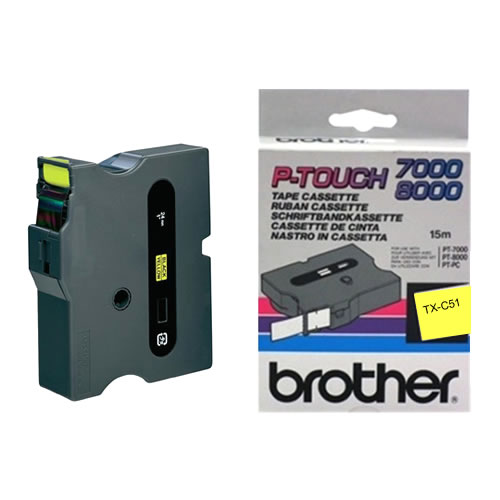 Fita Grav. Orig. Brother 24mmx15mts Preto/Amarelo