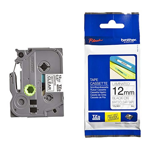 Fita Grav. Orig. Brother 12mmx8mts Mate/Preto