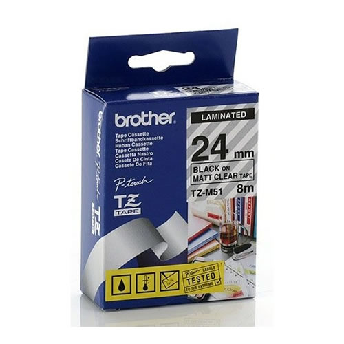 Fita Grav. Orig. Brother 24mmx8mts Mate/Preto