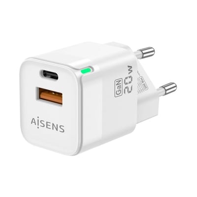 Carregador Aisens 20W - Carregamento rápido USB-A e USB-C