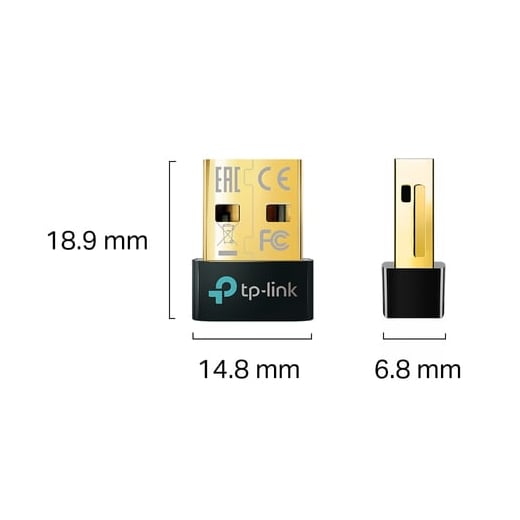 Adaptador Bluetooth USB TP-Link UB5A Nano — Bluetooth 5.0, USB 2.0, para PC