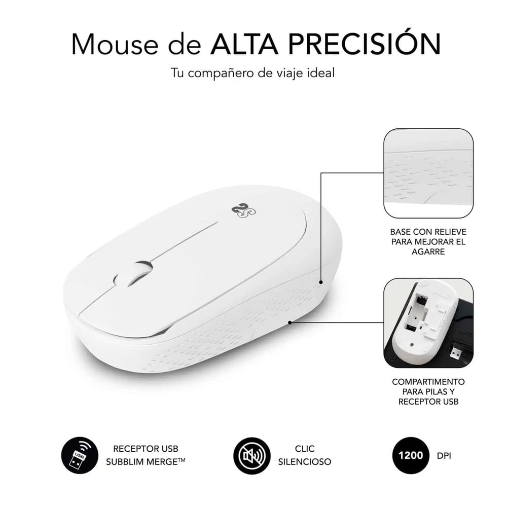 Teclado Subblim Rato sem fios silencioso Business Plus