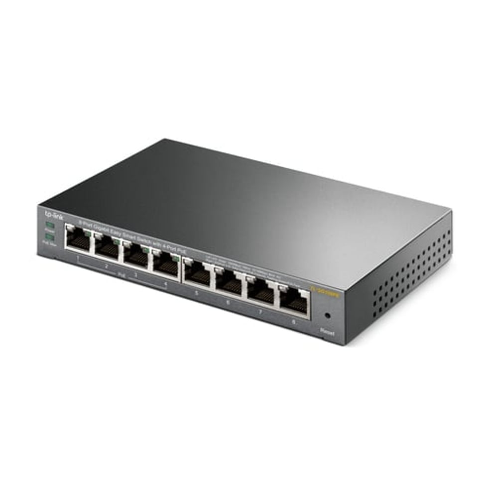 Switch TP-LINK TL-SG108PE Gerido L2 Gigabit Ethernet (10/100/1000) Power over Ethernet (PoE) - 8 portas