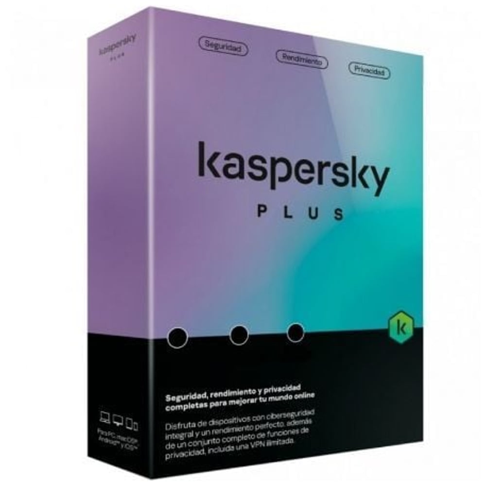 Antivírus Kaspersky Plus - 3 dispositivos 1 ano