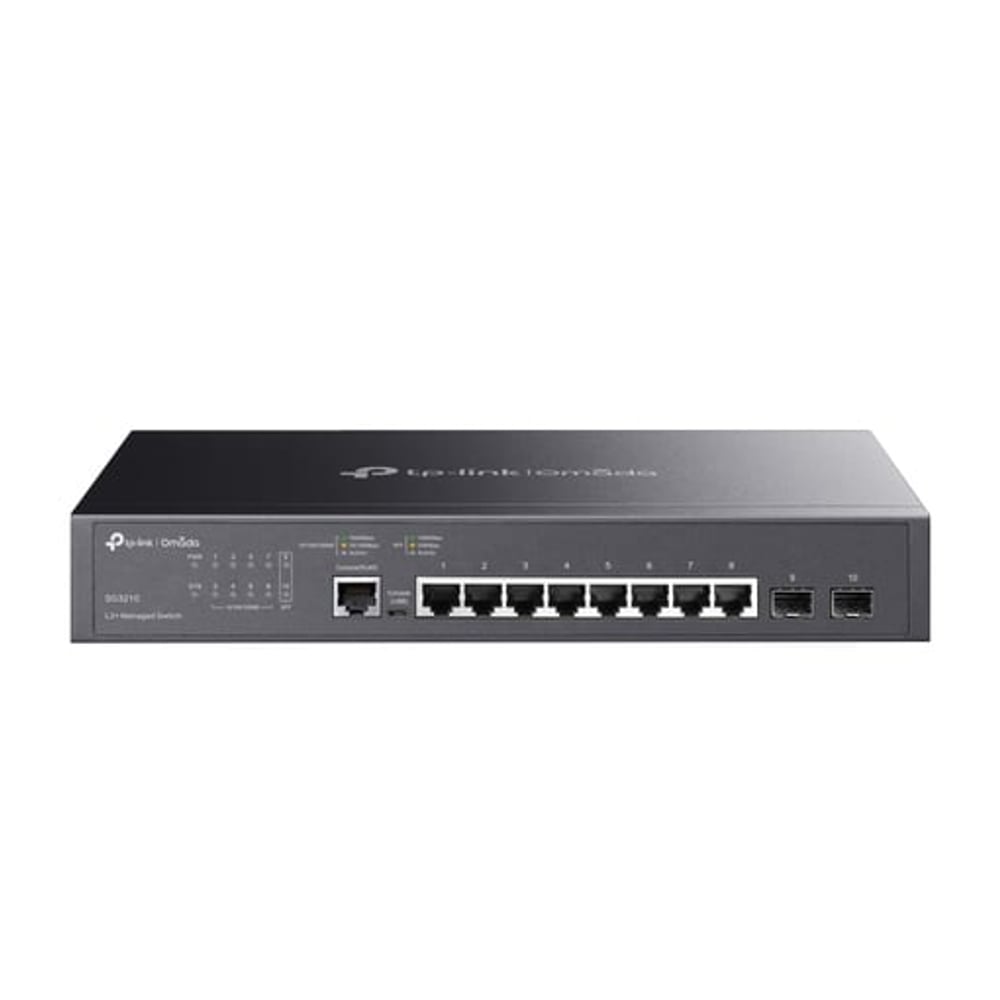 Switch de Rede Gerido TP-LINK Omada SG3210 L2/L3 Gigabit Ethernet 8 Portas 1U