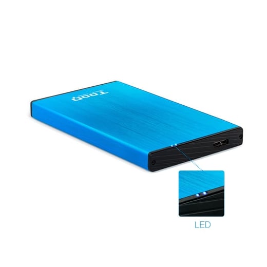 Caixa externa TooQ TooQ TQE-2527BL Caixa para Discos Rígidos Caixa de disco rígido, Azul 2.5"