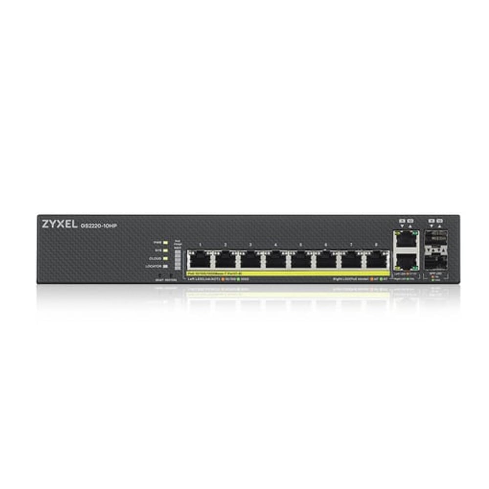 Switch de Rede Gerido Zyxel GS2220-10HP-EU0101F L2 Gigabit Ethernet (10/100/1000) Power over Ethernet (PoE)