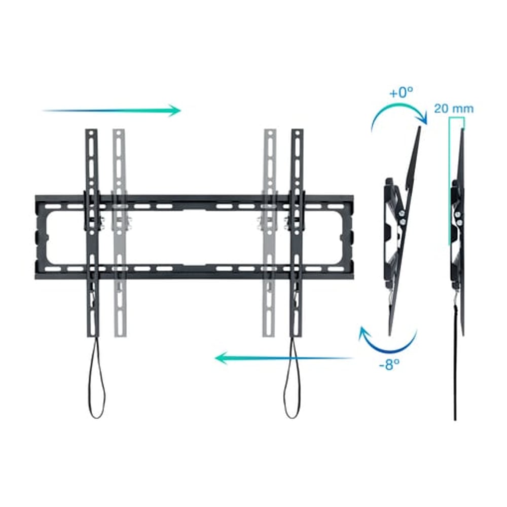 Suporte de parede para TV TooQ LP1081T-B (até 80 polegadas)